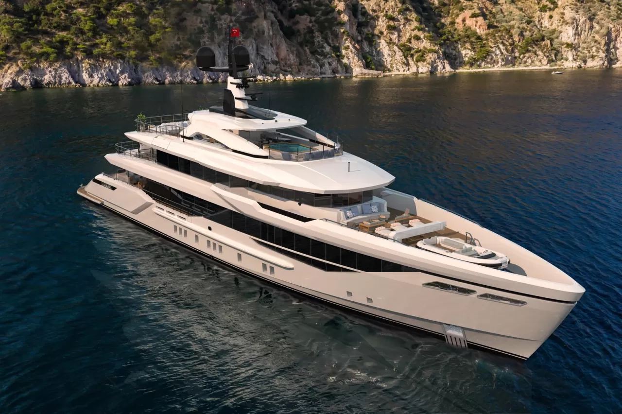 BILGIN 170-IV (The Bilgin 170 series promises a captivating blend of style, functionality, and craftsmanship. From its elegant exterior lines to its interior spaces, every detail has been crafted to elevate the yachting experience. Unique Yacht Design and Hot Lab teams have skillfully designed the interior spaces of the Bilgin 170 to complement her striking exterior. With a focus on luxury, comfort, and elegance, the interior combines functionality with refined aesthetics.)