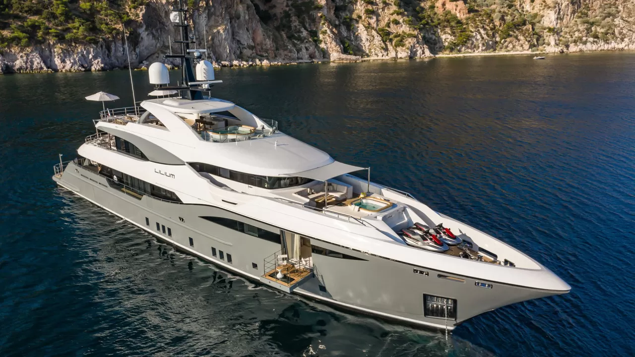 Bilgin 156 Moonraker (Moonraker captivates with modern, elegant lines from Unique Yacht Design and bright, welcoming interiors crafted by the Bilgin Yachts in-house team. Her serene atmosphere is created by a palette of light, natural materials with subtle golden accents. Designed for enjoying life at sea, Moonraker offers generous exterior decks and embodies Bilgin's commitment to exceptional quality and style.)